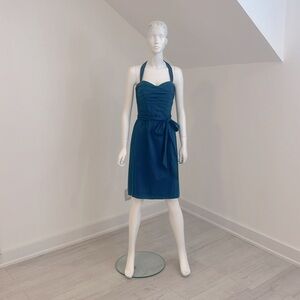 NWT SAMPLE SALE Dessy Ocean Blue( Teal) size 10 Cotton Voile PRISTINE